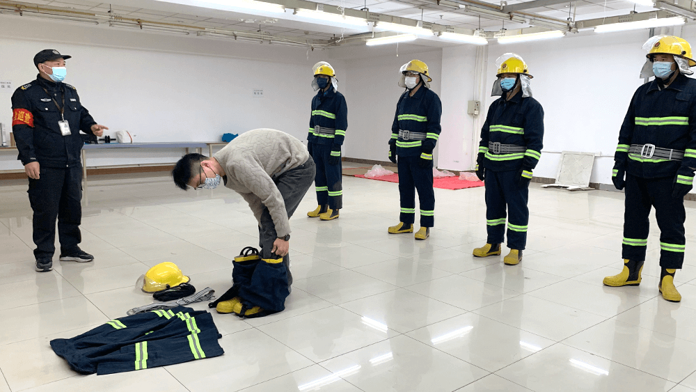 刘潭服装微型消防站演练
